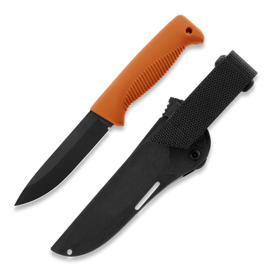 Peltonen M07 Ranger Puukko Black Cerakote Orange Handle FJP137
