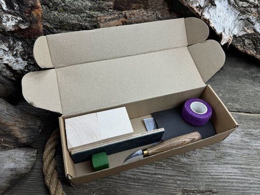 Hedgehog Wood Carving Kit – Ideal for Beginners, Adults, Teens and Kids