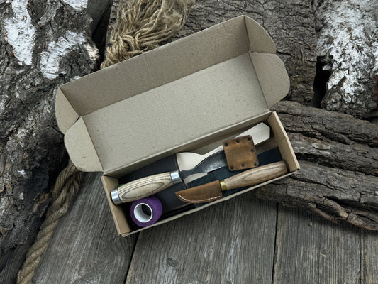 Spoon Carving Kit – All-in-One Whittling Starter Set for Beginners, Adults & Kids