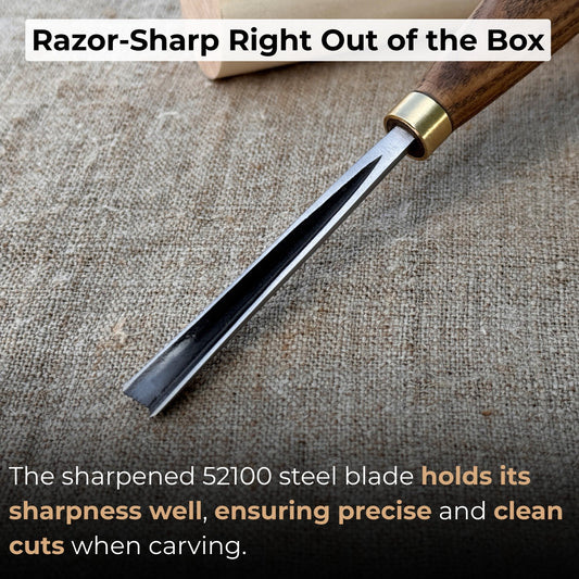 V-Parting Chisel 60 Degree, blade 6 mm (0.24 inches)