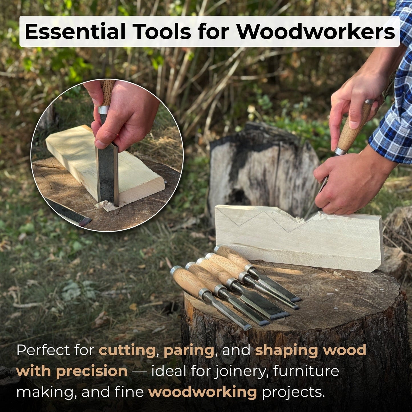 6-Piece Wood Carving Chisel Set