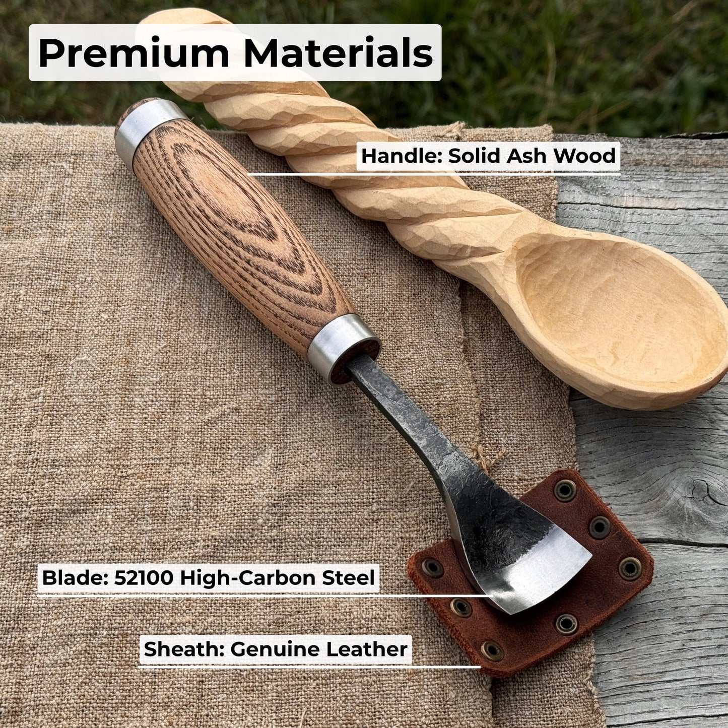 Spoon Bent Gouge, 20 - 45 mm (0.8 - 1.8 inches)