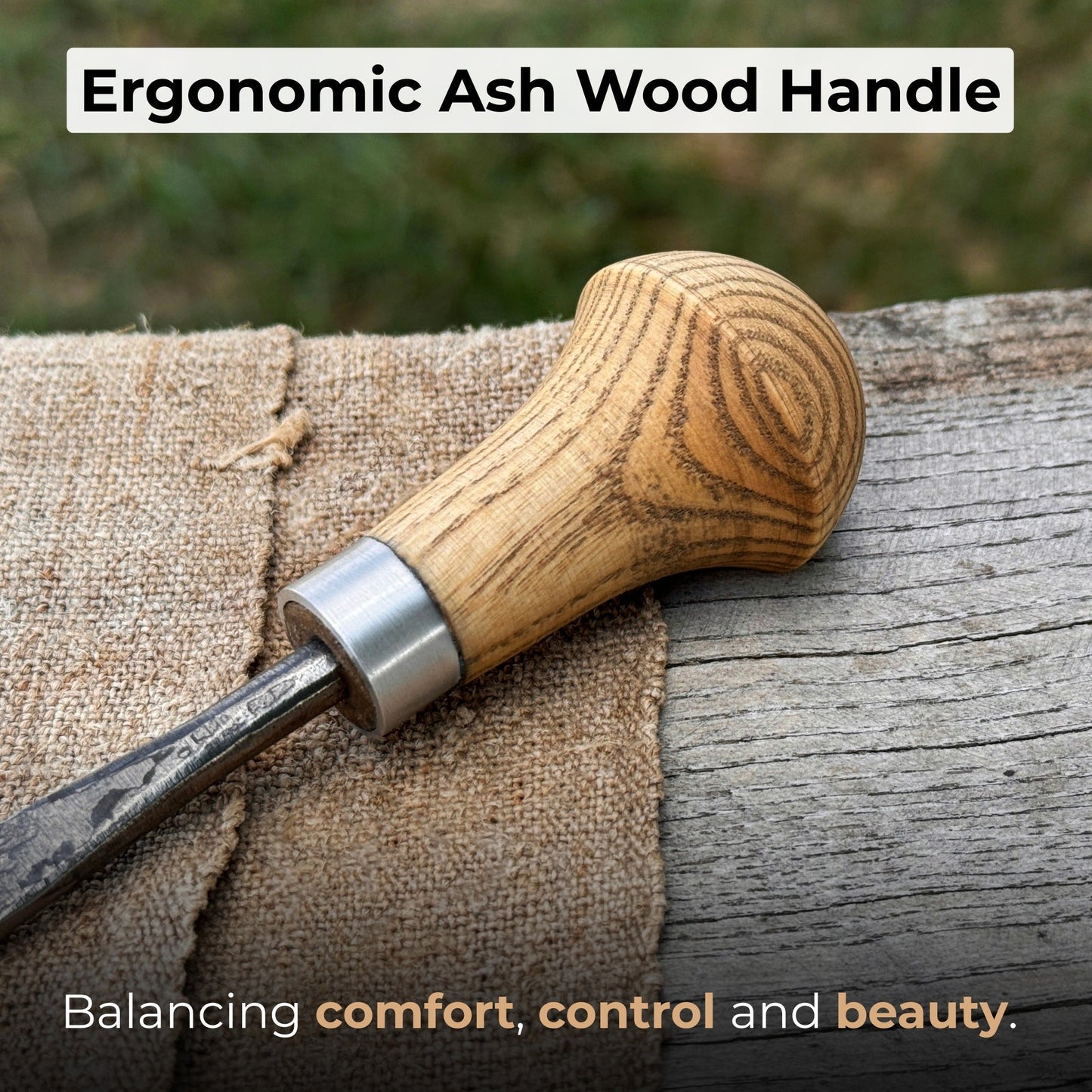 Straight Carving Gouge with Palm Handle – 12 mm (0.47 inches)