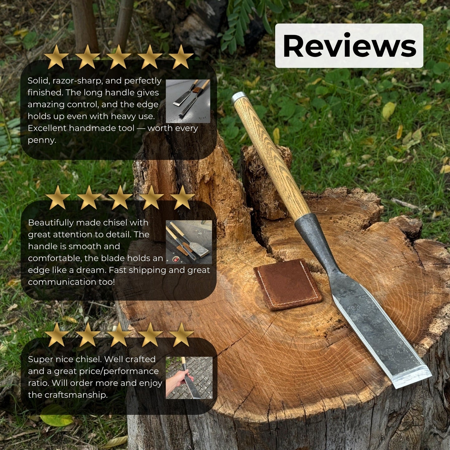 Timber Slick Chisel for Woodworking – 20 to 100 mm (0.8–3.9 Inches)