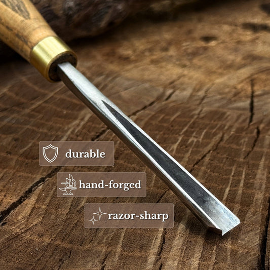 V-Parting Chisel 60 Degree, blade 6 mm (0.24 inches)