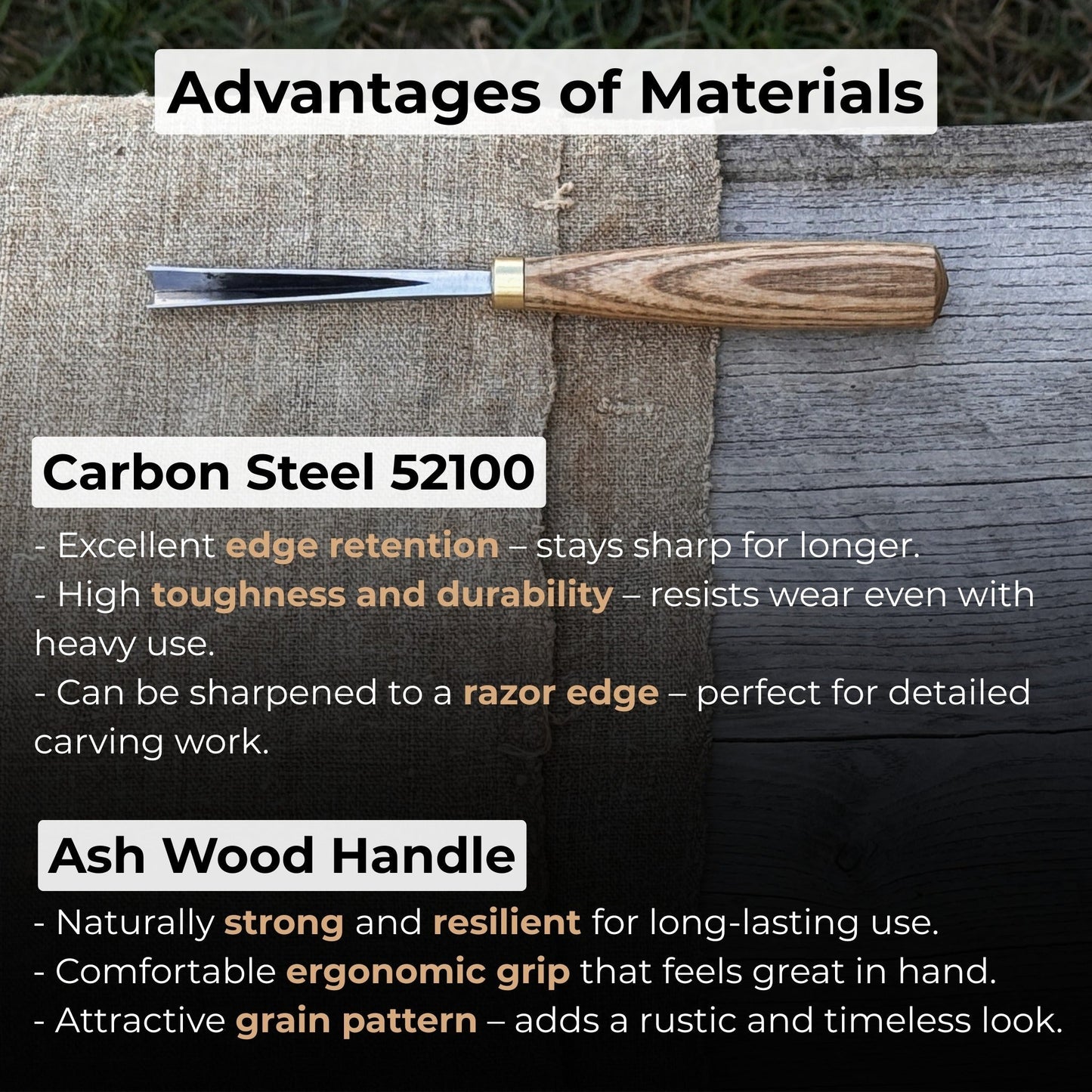 V-Parting Chisel 60 Degree, Blade 8 mm (0.31 inches)