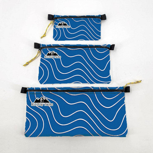 Zipper Pouches TOPO Patterns Ultralight D50T fabric