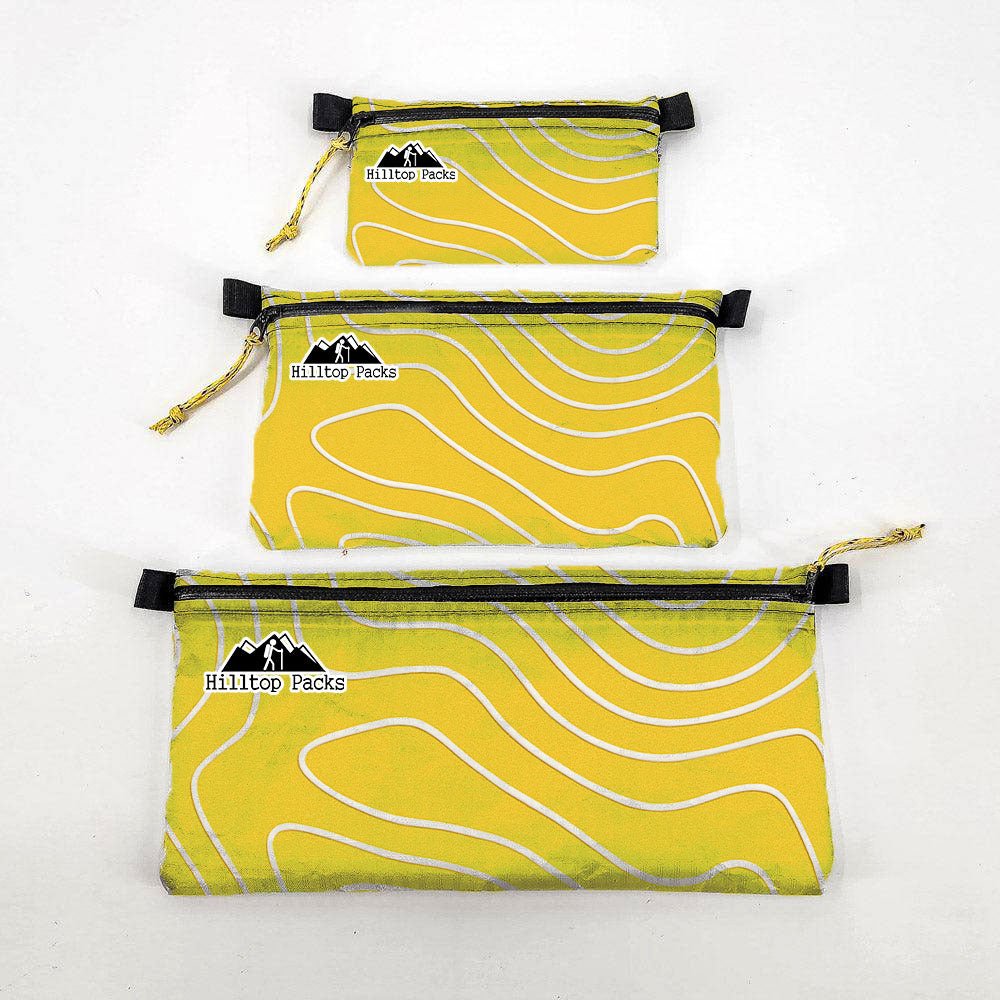 Zipper Pouches TOPO Patterns Ultralight D50T fabric